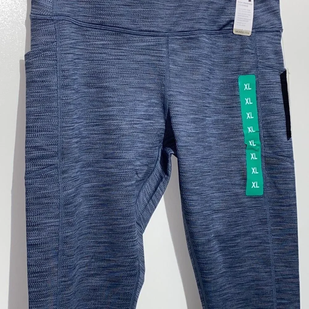 Mondetta Leggings Womens Small High Waisted Moisture Wicking Blue XL New - Picture 4 of 9